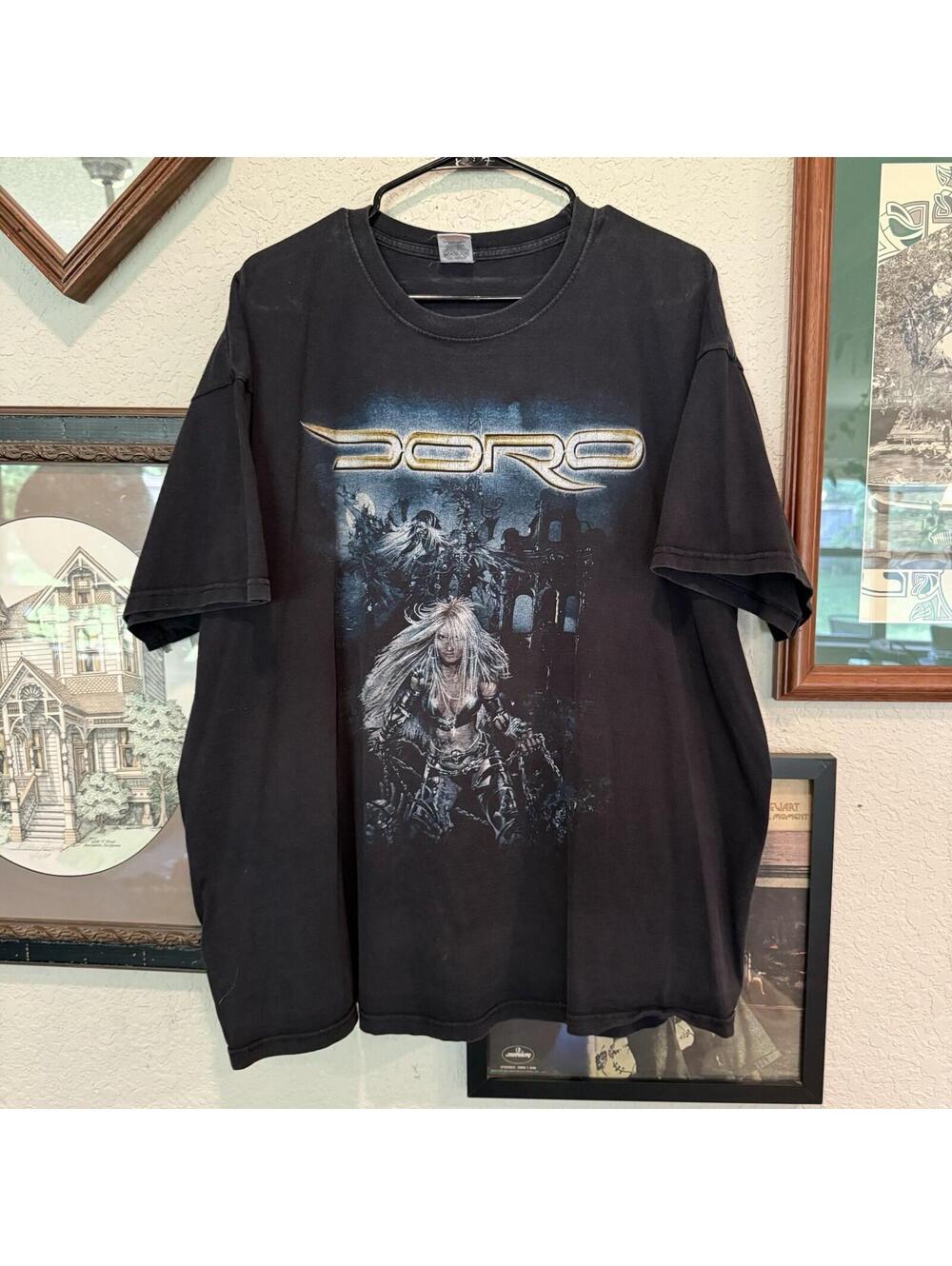 Vintage 00s RARE DORO German Band Shirt Warrior Soul Over Print Band Sz 2XL
